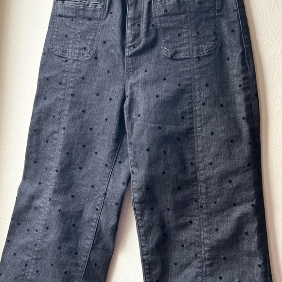 Pilcro and The Letterpress High Rise Wide Leg Polka Dot Jeans Sz 30 - Picture 7 of 15